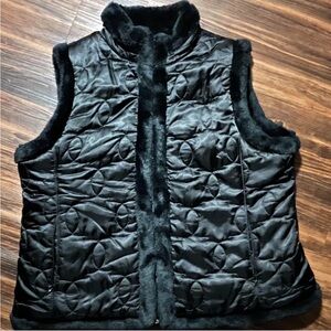 New York & Company Faux Fur lined puffer vest